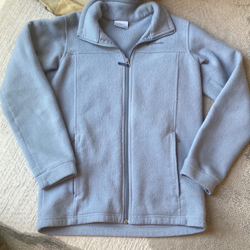 Columbia Youth Large, gray fleece jacket